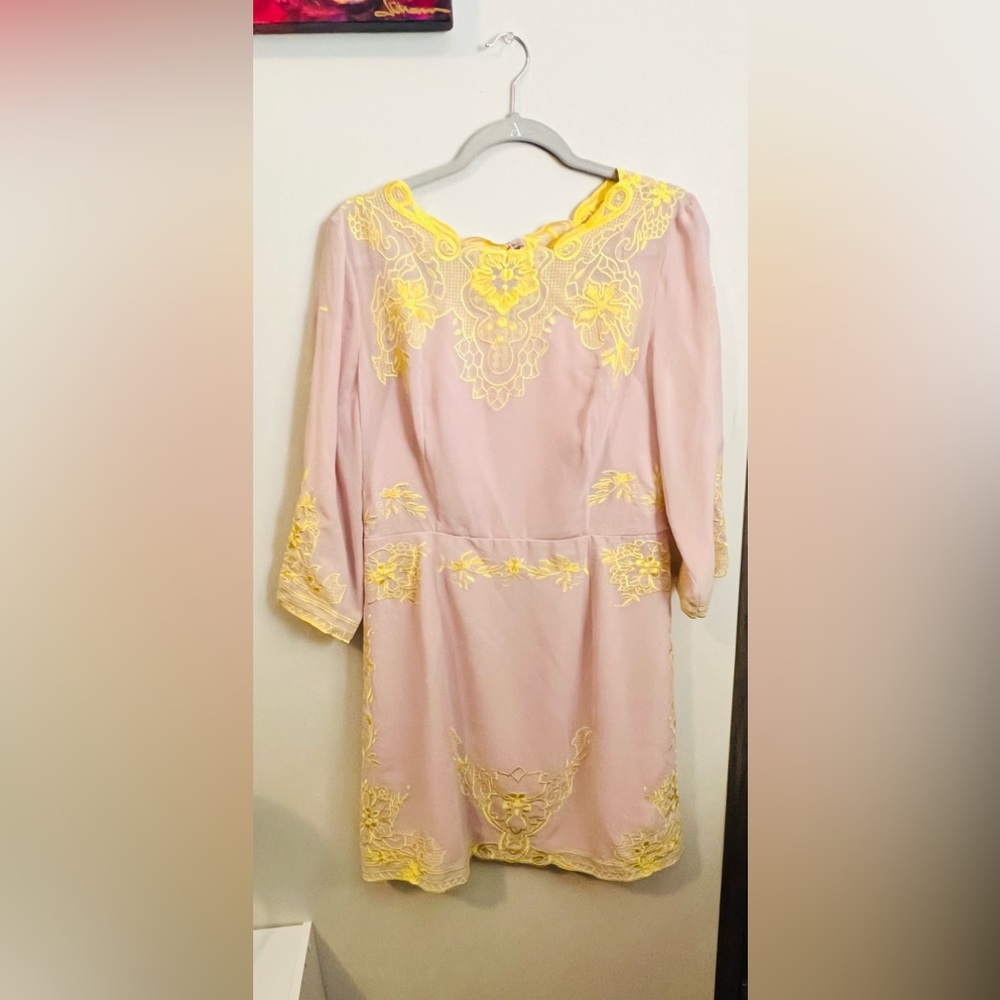 ASOS pink and yellow dress size 10